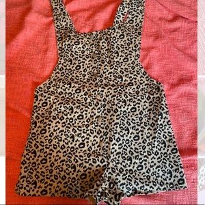 Leopard Overall shorts